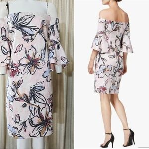 Laundry by Shelli Segal cold shoulder floral dress